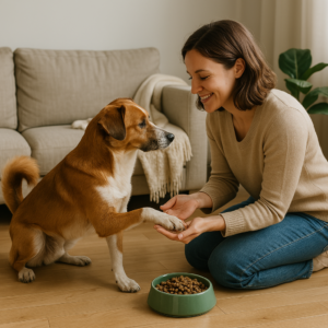 Healthy nutrition after life on the street for stray dogs